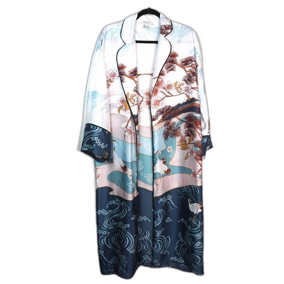 Vintage Y2K F21 Contemporary Kimono OS‎ GUC Summer Beach Vacation - Picture 1 of 8